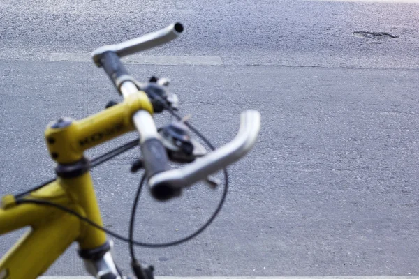 Alten Fahrradlenker aus der Nähe — Stockfoto