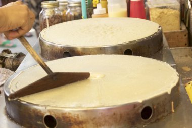 Krep muz Çikolatalı gevrek gözleme yapma