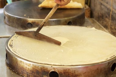 Krep muz Çikolatalı gevrek gözleme yapma