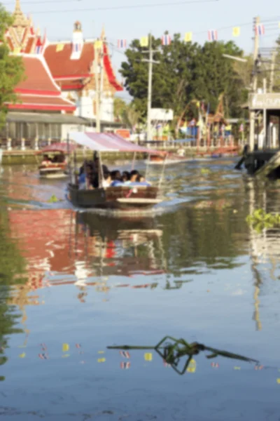 Damnoen saduak mercato galleggiante, Thailandia — Foto Stock