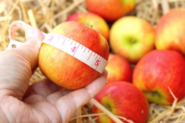ölçü birimi teyp ve Kırmızı elma