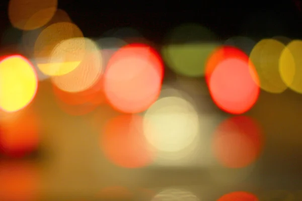 Blurred of car in city at night — Stock Photo, Image