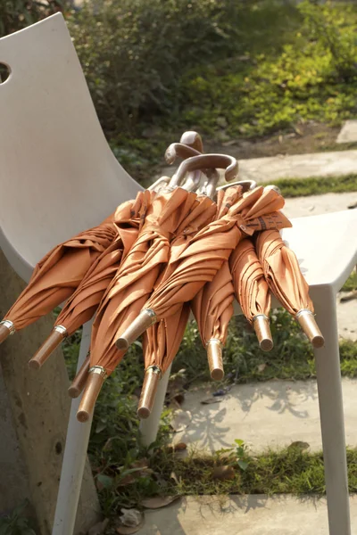 Orange umbrella — Stock Photo, Image