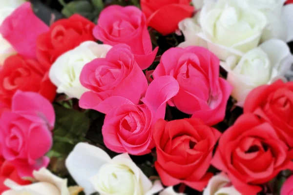 Beautiful of rose artificial flowers — Stock Photo, Image