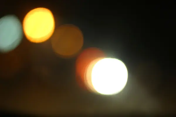 Blurred of car in city at night — Stock Photo, Image