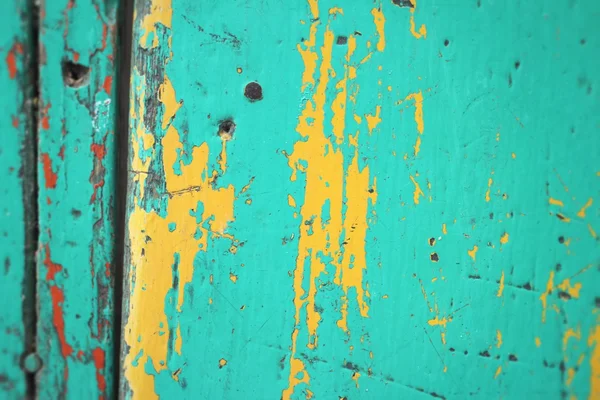 Metal de color oxidado con fondo de pintura agrietado — Foto de Stock