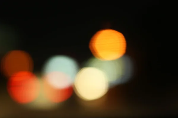 Blurred of car in city at night — Stock Photo, Image