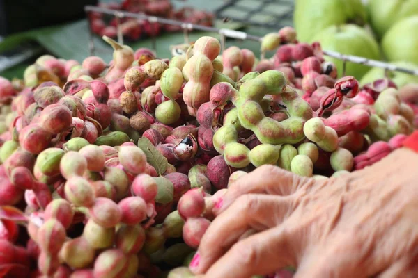 Manila tamarind fruit at the market — Stock Photo, Image