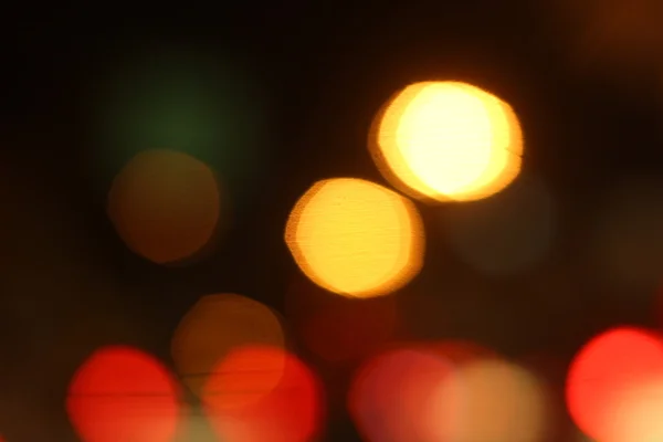 Blurred of car in city at night — Stock Photo, Image