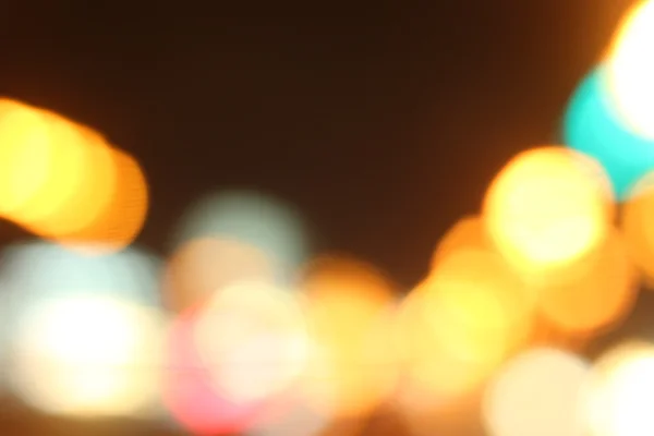 Blurred of car in city at night — Stock Photo, Image