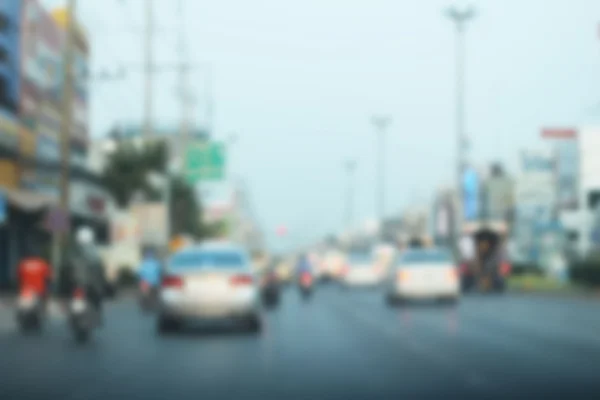 Embaçado de carro na estrada — Fotografia de Stock