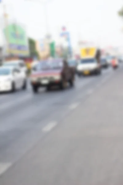 Blurred of car on road — Stock Photo, Image