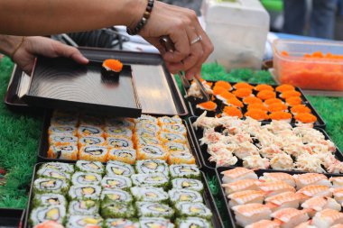 Japon suşi Japon geleneksel - yapma Gıda