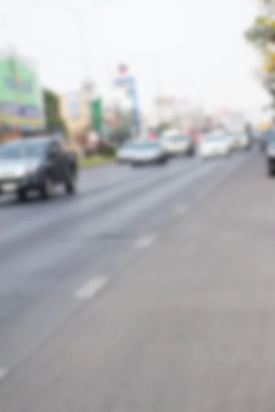 Offuscata di auto su strada — Foto Stock