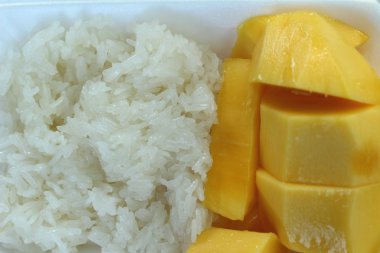 Mango yapışkan pirinç - Tayland tatlılar