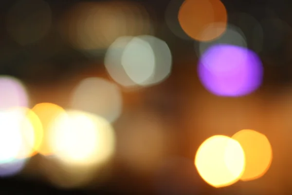 Blurred of car in city at night — Stock Photo, Image