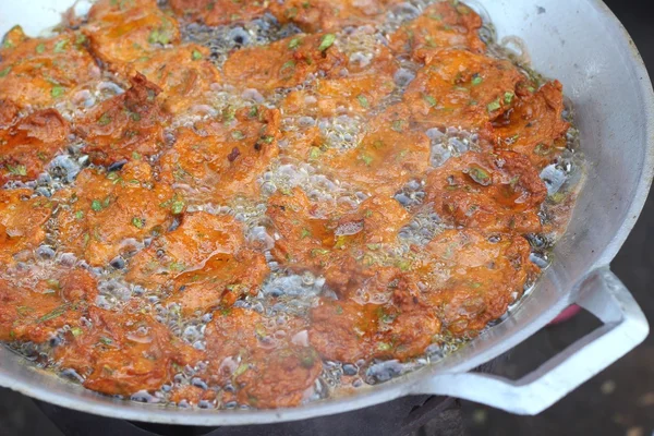 Fried fish patty in the market — Stock Photo, Image