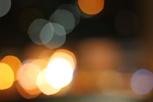 Blurred of car in city at night — Stock Photo, Image