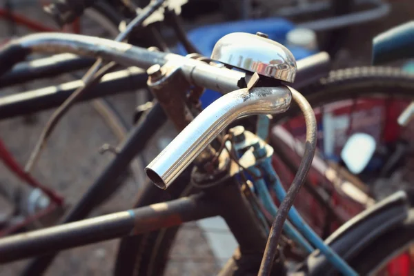 Close up de bicicleta antiga vintage . — Fotografia de Stock