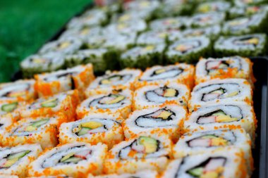 Japon suşi geleneksel lezzetli - Japon yemekleri