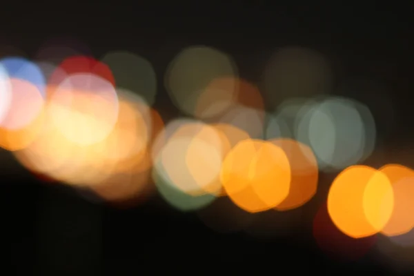 Blurred of car in city at night — Stock Photo, Image