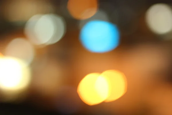 Blurred of car in city at night — Stock Photo, Image