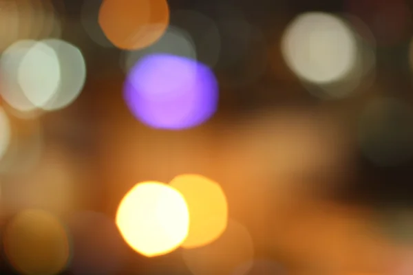 Blurred of car in city at night — Stock Photo, Image