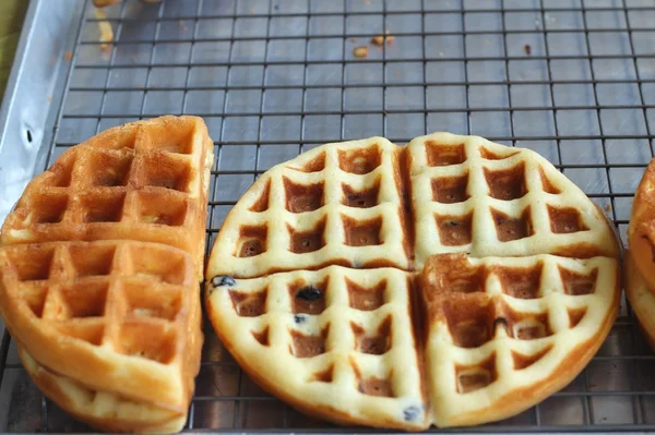 Zoete wafels in de markt — Stockfoto