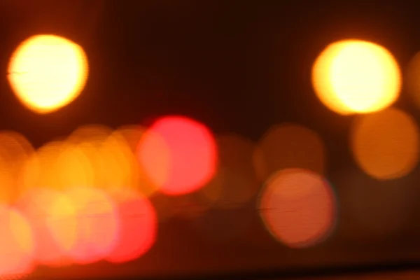 Blurred of car in city at night — Stock Photo, Image