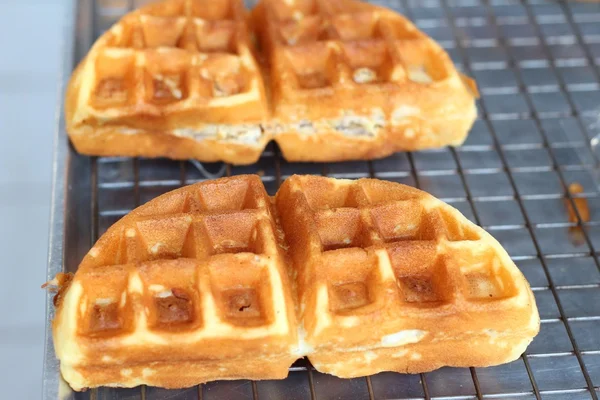 Sweet waffles in the market — Stock Photo, Image