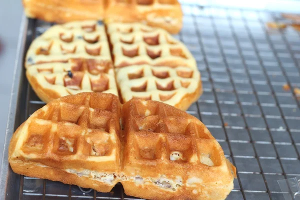 Zoete wafels in de markt — Stockfoto