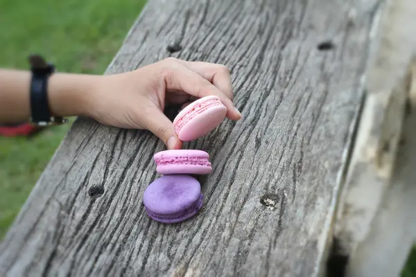 French macaroons multi colorful is delicious — Stock Photo, Image