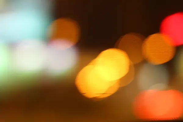 Blurred of car in city at night — Stock Photo, Image