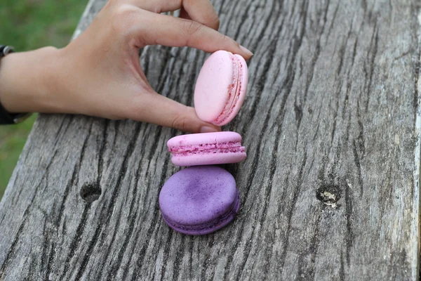 French macaroons multi colorful is delicious — Stock Photo, Image