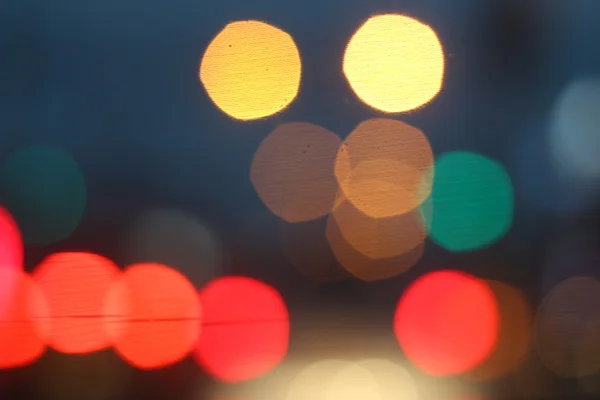 Blurred of car in city at night — Stock Photo, Image