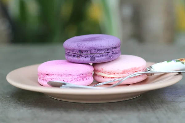 French macaroons multi colorful is delicious — Stock Photo, Image