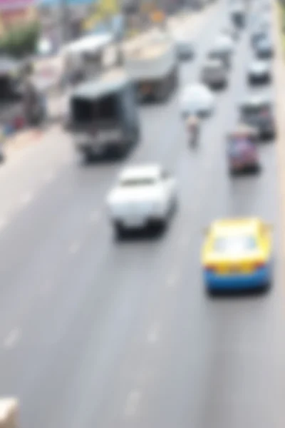 Blurred of car on road — Stock Photo, Image