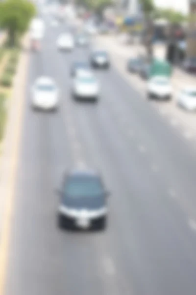 Blurred of car on road — Stock Photo, Image