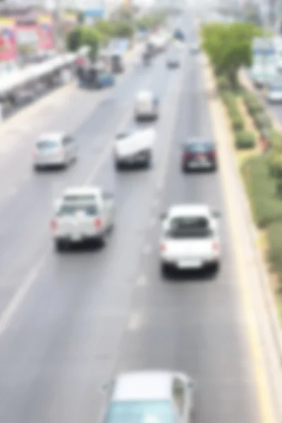 Blurred of car on road — Stock Photo, Image