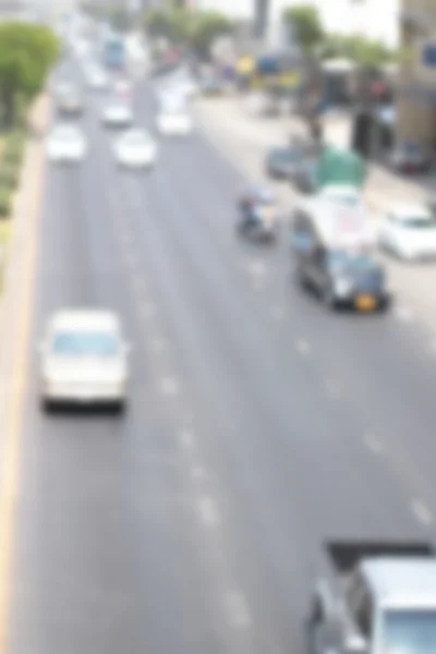 Blurred of car on road — Stock Photo, Image