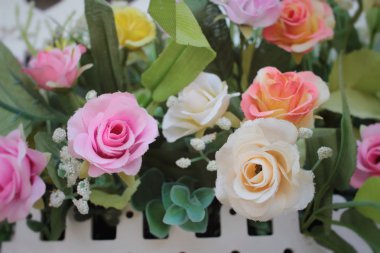 Yapay çiçek güzel vintage güller