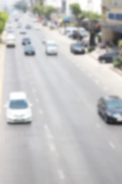 Offuscata di auto su strada — Foto Stock