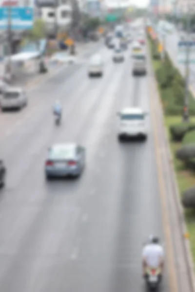 Blurred of car on road — Stock Photo, Image