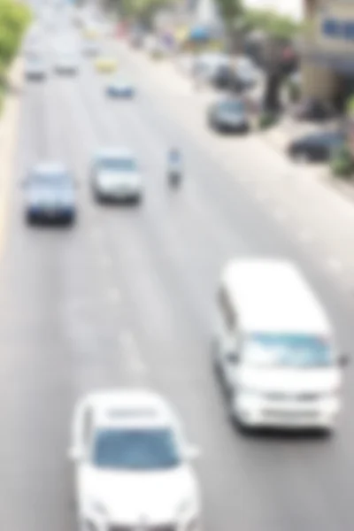 Offuscata di auto su strada — Foto Stock