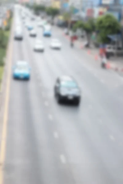 Blurred of car on road — Stock Photo, Image