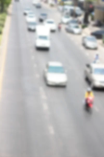 Blurred of car on road — Stock Photo, Image