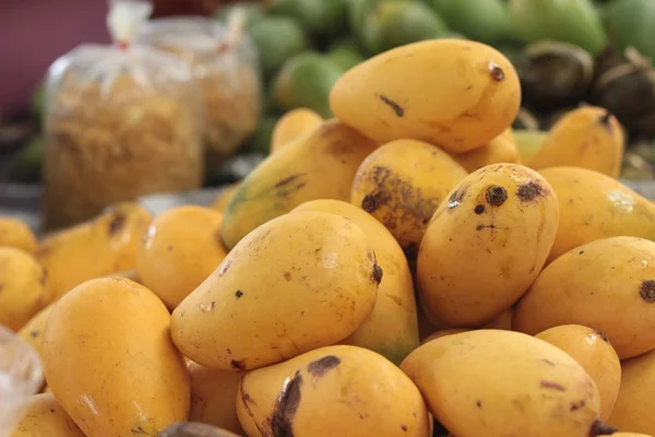 Zralé mango na trhu — Stock fotografie