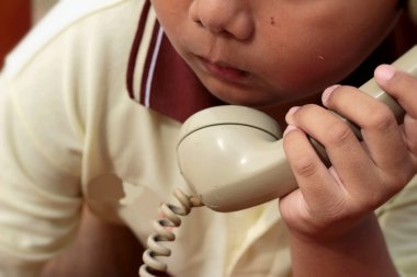 vintage tarzı eski telefon