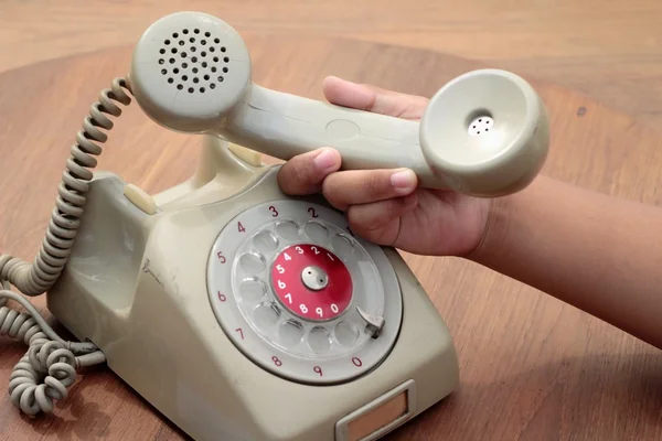 A vintage stílusú régi telefon — Stock Fotó