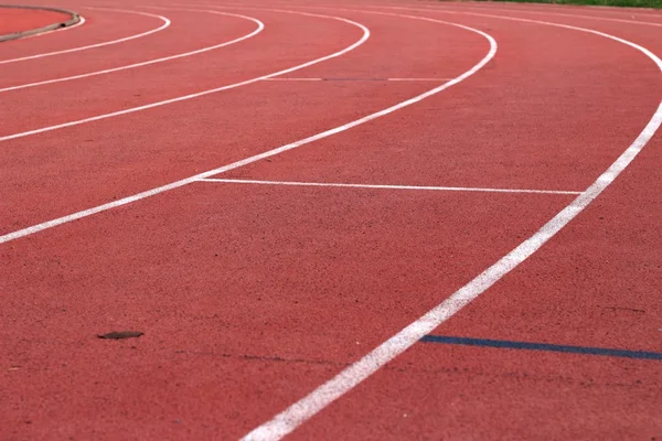 Pista para correr en el estadio . — Foto de Stock